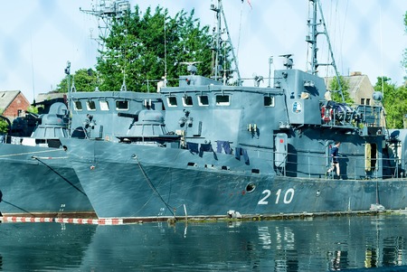 Baltiysk, Russia - June 29, 2010: Mine trawler in arrangement 323 Division of Trawlers