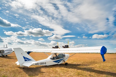 Yalutorovsk, Russia - September 14, 2013: Che-22 Corvette airplane on sport airdrome