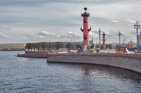 Saint-Petersburg, Russia - May 14, 2006: view of St. Petersburg. Vasilyevsky Island in summer dayのeditorial素材