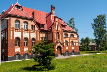 Staff of the Chief naval base of the Baltic fleet (the building of the early XX century, Infantry barracks of the military garrison of Pillau), Baltiysk, Kaliningrad region, Russian Federationのeditorial素材