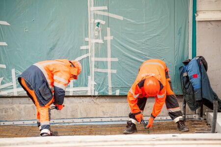 Tobolsk, Russia - May 29. 2018: Sibur company. Construction of plant on processing of hydrocarbons....