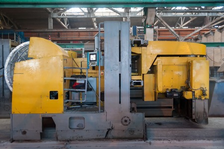 Tyumen, Russia - August 13, 2013: Block making department at construction material factory ZHBI-5.
