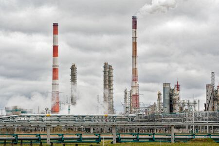 Tobolsk, Russia - May 29. 2018: Polymer plant. Gas-chemical complex on polypropylene production