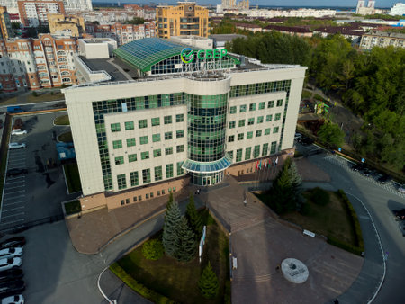 Building of Sberbank of Russia. Tyumen. Russiaのeditorial素材