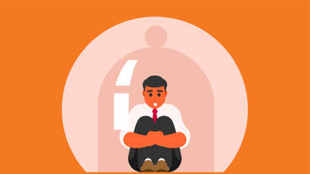 work related stressed employee illustrationのイラスト素材
