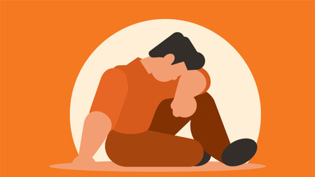 work related stressed employee illustrationのイラスト素材