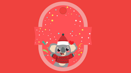 Christmas decoration and celebration ornament illustration  Iconsのイラスト素材