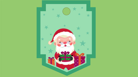 Christmas decoration and celebration ornament illustration  Iconsのイラスト素材