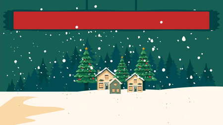 Christmas festival and decoration illustration backgroundのイラスト素材
