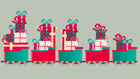 Christmas decoration and celebration ornament illustration  Iconsのイラスト素材