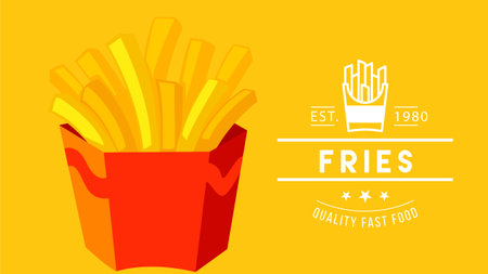 Fast food items isolated elements illustration