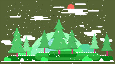 Christmas festival and decoration illustration backgroundのイラスト素材