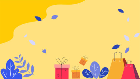 Christmas festival and decoration illustration backgroundのイラスト素材