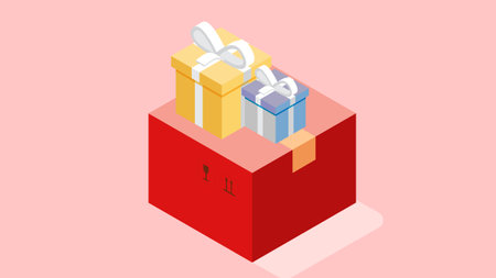 Isometric shopping center concept and shopping illustrationのイラスト素材