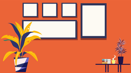 Abstract interior office furniture illustrative background