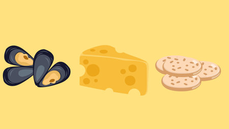 Sea food various items graphic illustrationのイラスト素材
