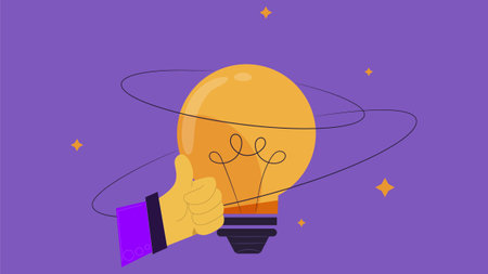 Innovation and creativity Light bulb concept illustrationのイラスト素材