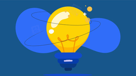 Innovation and creativity Light bulb concept illustrationのイラスト素材