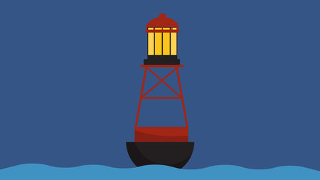 Lighthouse building isolated design illustrationのイラスト素材
