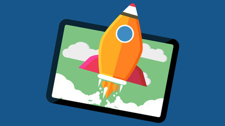 Laptop screen personal computer flat design illustrationのイラスト素材