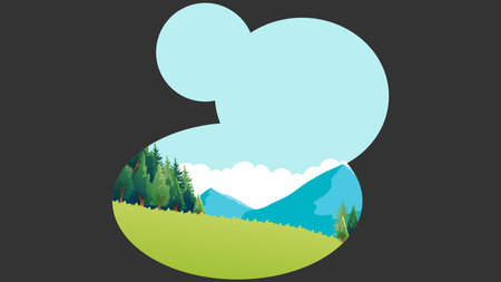 Nature trees background illustrationのイラスト素材