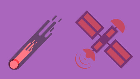 Space exploration concept science graphic flat illustration
