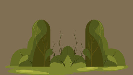 Picnic outdoor garden graphic background illustrationのイラスト素材