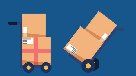 Logistics and cargo delivery concept  design illustrationのイラスト素材