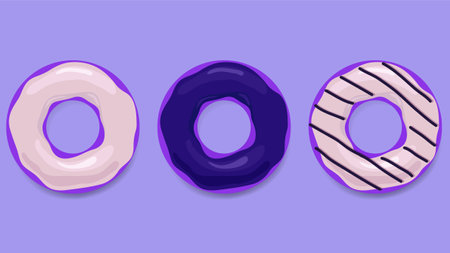 Fast food items isolated elements illustrationのイラスト素材
