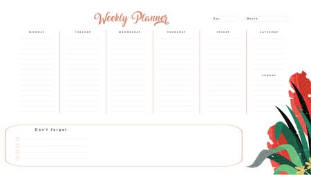 Back to school calendar and weekly planner illustrationのイラスト素材