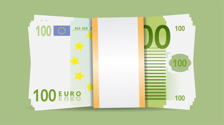 Cash money bank notes flat design illustrationのイラスト素材