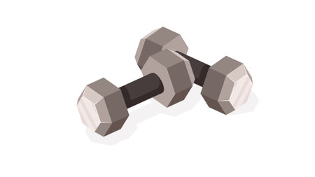 Gym dumbbells isometric style illustrationのイラスト素材