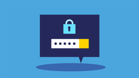 Password required login screen flat illustrationのイラスト素材
