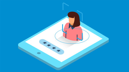 Password user authentication designのイラスト素材