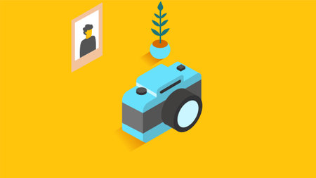 Camera device isometric design style