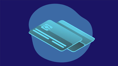 Credit card icon, vector illustration. Flat design style with long shadow.のイラスト素材