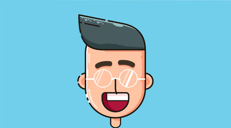 Cute cartoon style characters with expressive faces and colorful outfits, designed for stories,...
