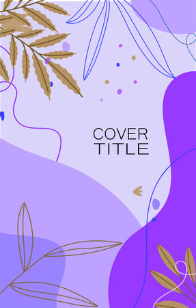 Modern flat illustration of an abstract cover letter layout with a bold title, combining creative shapes, vibrant colors, and sleek design to convey professionalism and visual appeal 10のイラスト素材