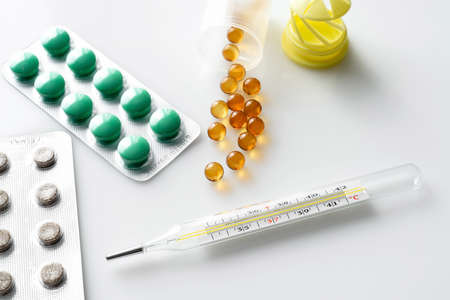 Medicine and treatment. Healthcare. Medical prescriptionの写真素材