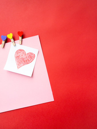 Happy valentines day 2021. Postcard. High quality photoの写真素材