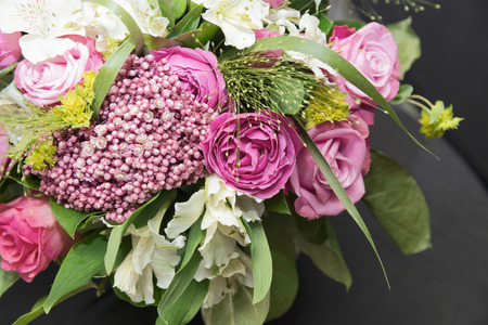Beautiful pink bouquet close upの写真素材