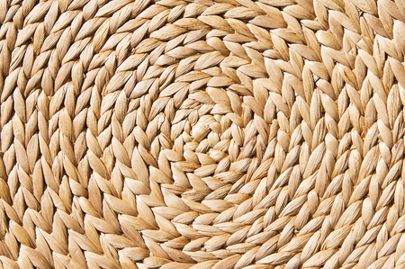 Light brown round mat background texture close upの写真素材