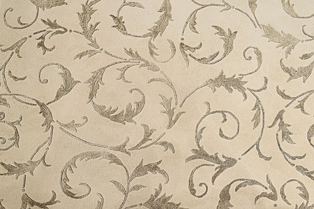 Beige botanical carpet pattern texture background close up