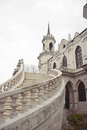Old russian neogotic church near Moscowの写真素材