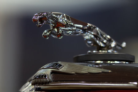 Bucharest, Romania - October 12, 2019: A 1950 Jaguar Mk V car is exposed at the Bucharest Auto Show, in Bucharest, Romania. This image is for editorial use only.のeditorial素材