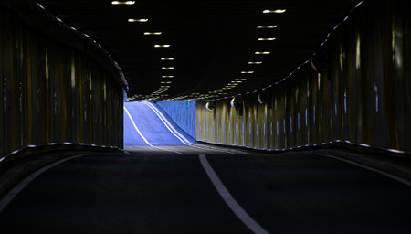 Bucharest, Romania - September 04, 2022: The newly renovated Unirii Passage tunnel on Dimitrie Cantemir Boulevard.のeditorial素材
