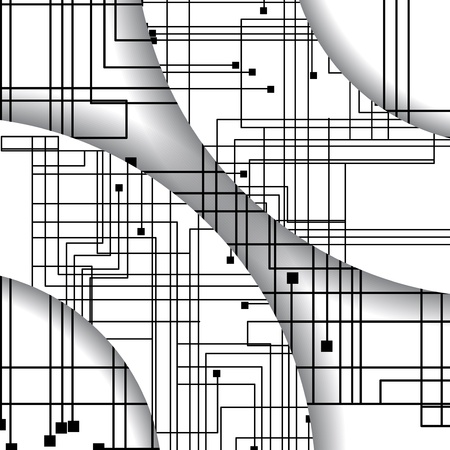 Circuit board illustrationのイラスト素材