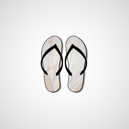 Abstract illustration on flip flopsのイラスト素材