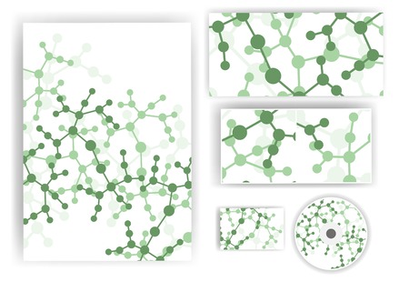 Stationery set for your design, dna digital Illustration.のイラスト素材