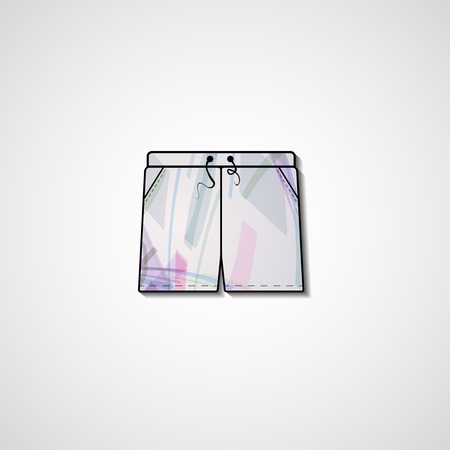 Abstract illustration on shorts, template editable.のイラスト素材